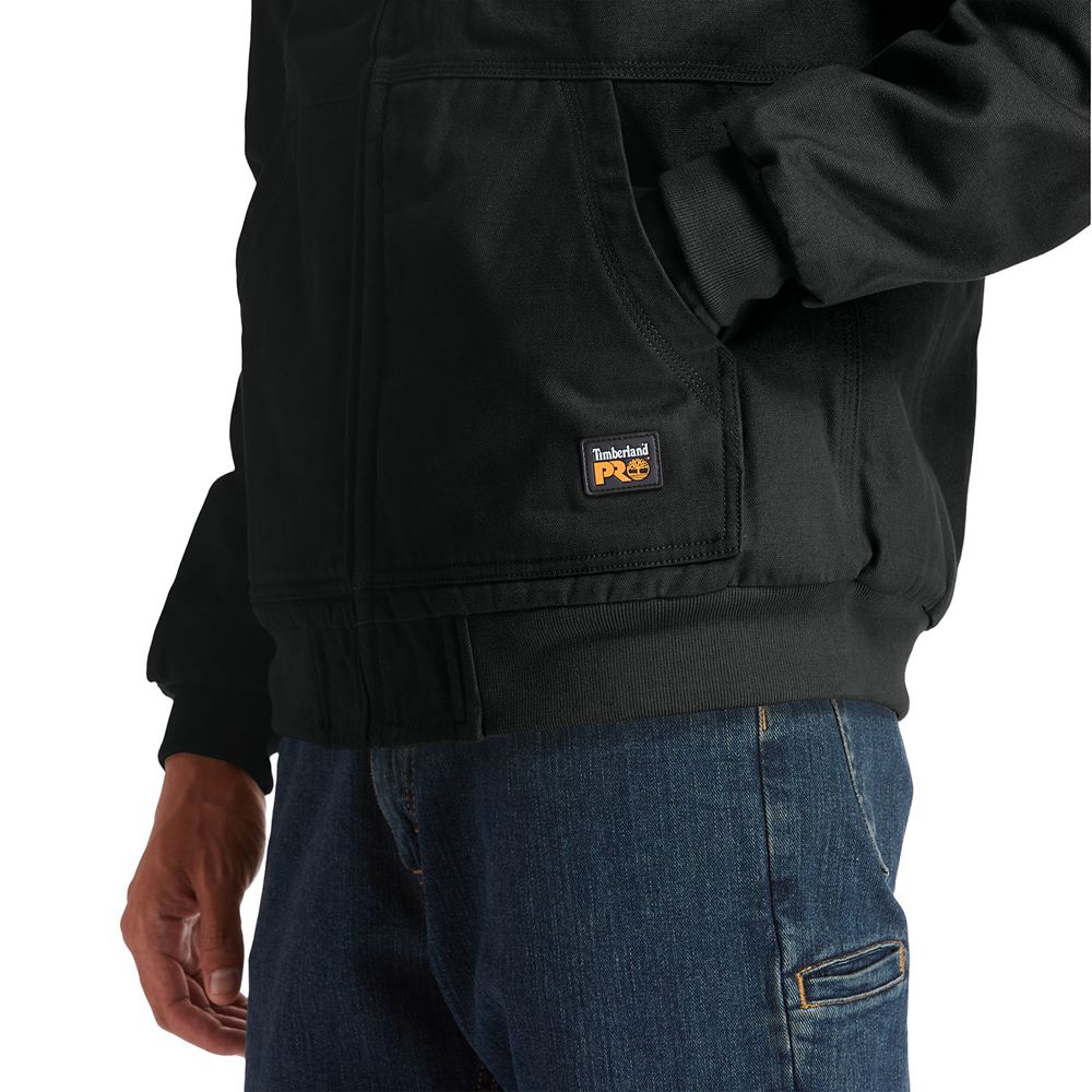 Chaquetas Timberland Argentina Hombre - Pro® Gritman Lined, Hooded Lona - Negras - DGFLNJ-097